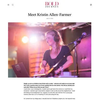 Bold Journey: Meet Kristin Allen-Farmer